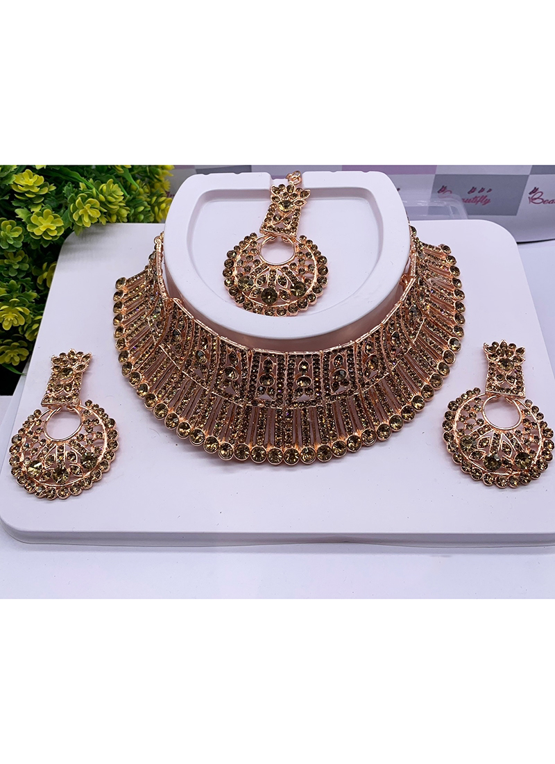 Bridal copper hot sale jewellery set